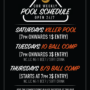 Low Season Pool Schedule